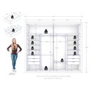 Ver imagem 4 de Guarda Roupa Casal Coliseu 2 Portas de Correr 6 Gavetas Bege/Cinamomo/Areia