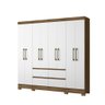 Guarda Roupa Casal Belem 8 Portas 4 Gavetas Naturale Branco - 2