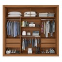 Ver imagem 3 de Guarda Roupa Casal Trianon 2 Portas de Correr 4 Gavetas Bege/Cinamomo/Areia