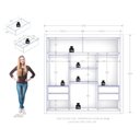 Ver imagem 4 de Guarda Roupa Casal Trianon 2 Portas de Correr 4 Gavetas Bege/Cinamomo/Areia