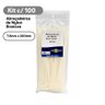 Kit 100un Abraçadeira de Nylon Cinta Plástica 7.6mm X 200mm Branca - 3
