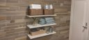 Ver imagem 1 de Prateleiras em Mdf Branco para Banheiro Lavanderia Sauna Kit com 03 Prateleiras 60 X 20