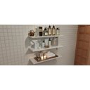 Ver imagem 3 de Prateleiras em Mdf Branco para Banheiro Lavanderia Sauna Kit com 03 Prateleiras 60 X 20