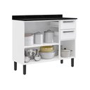 Ver imagem 2 de Balcão de Cozinha 3 Portas 2 Gavetas Itatiaia Florença de Aço 105cm Branco