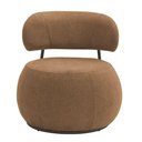 Ver mais imagens de Poltrona Decorativa Greta Base Fixa Titânio Linho Bouclé Terracota - Nexta Casa