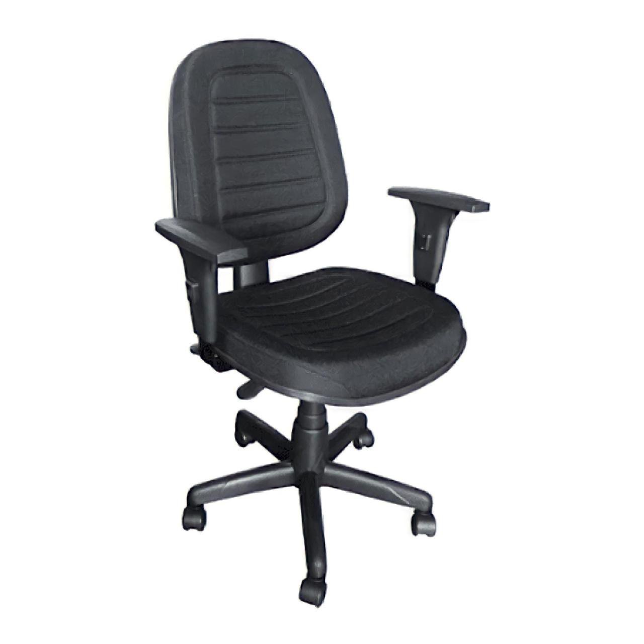 Cadeira Diretorzinha Back System Costurado C/ Braços Reguláveis - Cor Preto - MARTIFLEX - 32996