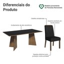 Ver imagem 4 de Conjunto Sala de Jantar Tampo de Madeira 6 Cadeiras Rustic/preto/oxford Minsk Madesa