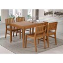 Ver imagem 2 de Mesa Jantar Salvador Tampo Madeira 120cm - 60311