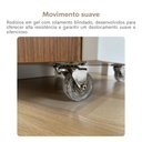 Ver imagem 7 de Gaveteiro 3 Gavetas com Rodinhas e Chave para Escritório Branco/Freijó Artany
