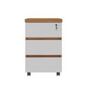 Ver imagem 4 de Gaveteiro 3 Gavetas com Rodinhas e Chave para Escritório