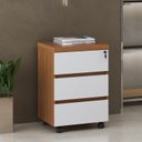 Ver imagem 2 de Gaveteiro 3 Gavetas com Rodinhas e Chave para Escritório