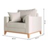 Poltrona Beny Pés e Base em Madeira Linho Cru Rr Decor - 5
