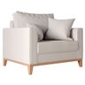 Poltrona Beny Pés e Base em Madeira Linho Cru Rr Decor - 3