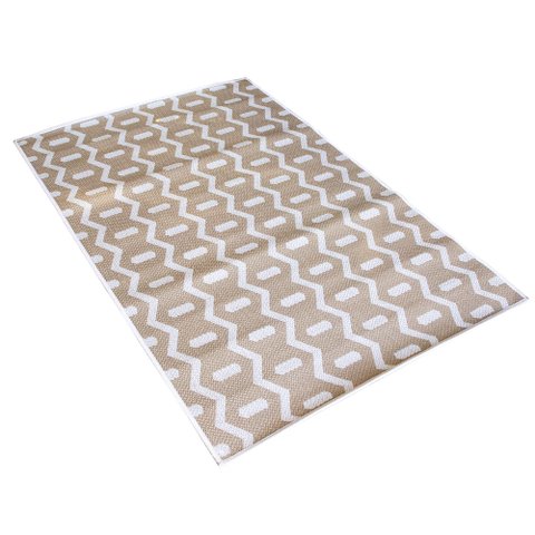 Tapete para Sala de Estar 100x150 Cm Dupla Face Avelã- São Carlos