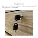 Ver imagem 6 de Gaveteiro 3 Gavetas com Rodinhas e Chave para Escritório Preto/Nogal Artany