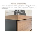 Ver imagem 5 de Gaveteiro 3 Gavetas com Rodinhas e Chave para Escritório Preto/Nogal Artany