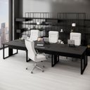 Ver imagem 1 de Plataforma de Trabalho para 6 Pessoas F5 MDF MDP 360cm Preto F5 Office