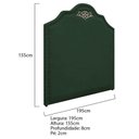 Ver imagem 5 de Cabeceira King 195 Cm Para Cama Box Suede Verde