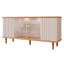 Ver imagem 2 de Buffet de Sala de Jantar 4 Portas com LED e Pés em Madeira Maciça Janice