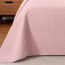 Ver imagem 3 de Colcha Matelassê - Queen Size - Madison 3D - Rose - Dupla Face - c/ Porta Travesseiros - Rozac
