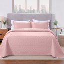 Ver imagem 1 de Colcha Matelassê - Queen Size - Madison 3D - Rose - Dupla Face - c/ Porta Travesseiros - Rozac