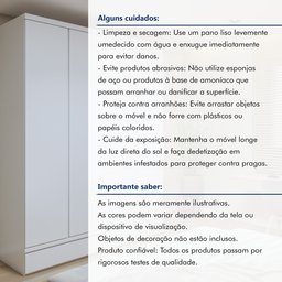 Guarda-roupa 4 Portas 3 Gavetas 100% Mdf Urbano - 12
