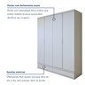 Guarda Roupa Casal 4 Portas com 5 Gavetas 100% MDF Urbano - 11