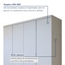 Guarda Roupa Casal 4 Portas com 5 Gavetas 100% MDF Urbano - 7