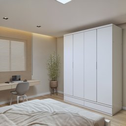 Guarda Roupa Casal 4 Portas com 5 Gavetas 100% MDF Urbano - 1