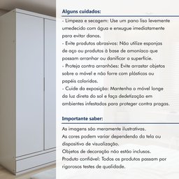 Guarda Roupa Casal 4 Portas com 5 Gavetas 100% MDF Urbano - 14