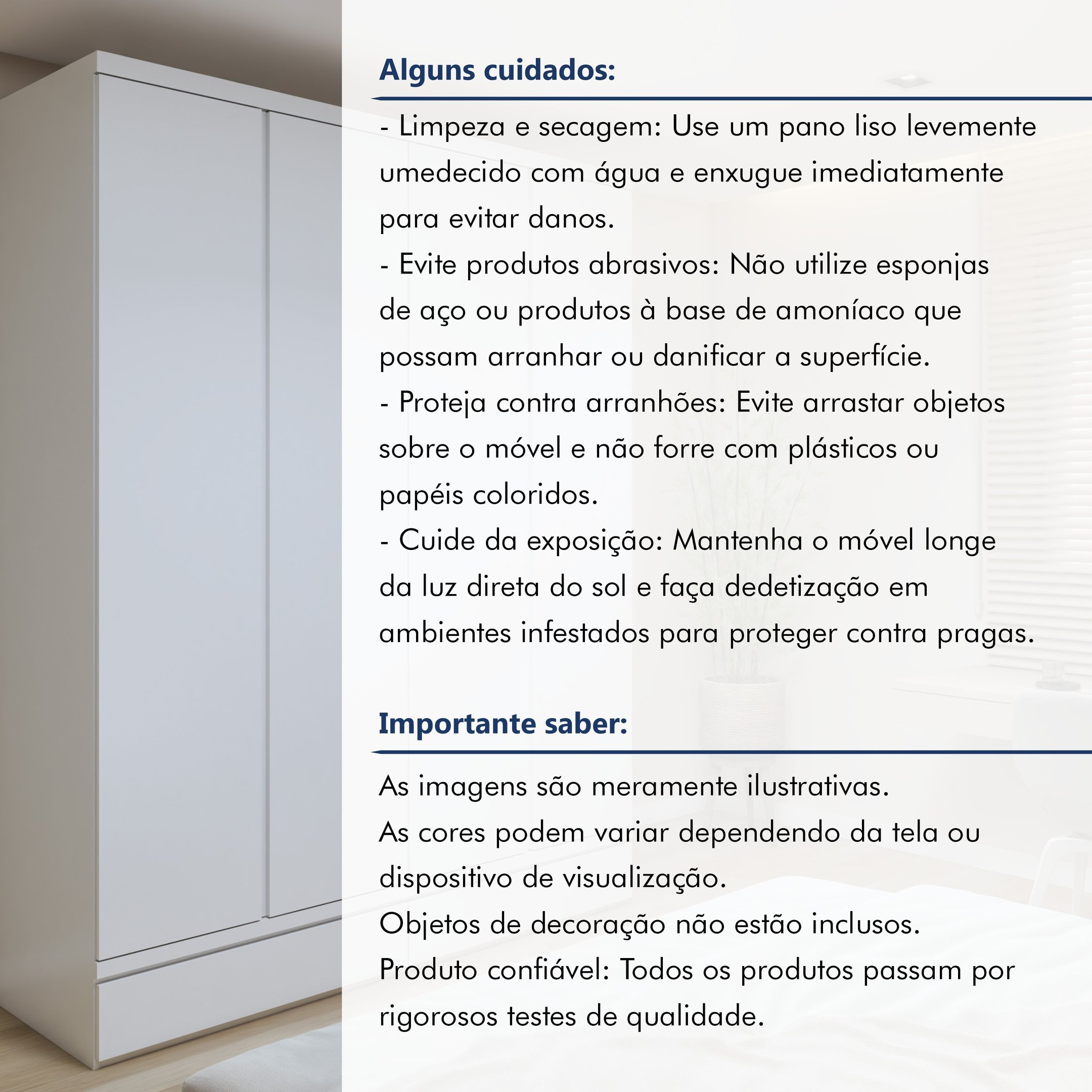 Guarda-roupa 4 Portas 3 Gavetas 100% Mdf Urbano - 12