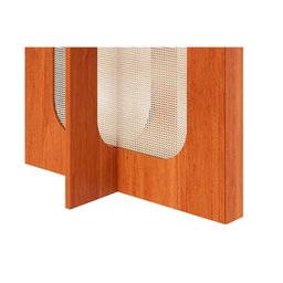Mesa para Cozinha Louise com Tampo Madeirado com Vidro 180x90cm Cinamomo Off White Cimol - 5