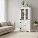 Ver imagem 2 de Cristaleira 4 Portas Madeira Maciça Branco