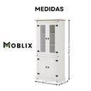 Ver imagem 4 de Cristaleira 4 Portas Madeira Maciça Branco