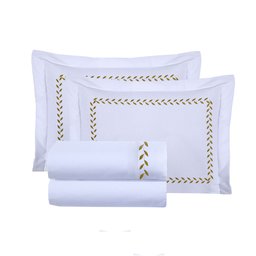 Jogo Lençol Algodão Marie King Bordado 4 Pçs Branco - 1