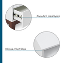 Ver imagem 7 de Mesa de Centro 100% MDF 80cm 1 Gaveta Fresh Branco