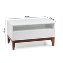 Ver imagem 3 de Mesa de Centro 100% MDF 80cm 1 Gaveta Fresh Branco