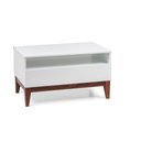 Ver imagem 2 de Mesa de Centro 100% MDF 80cm 1 Gaveta Fresh Branco