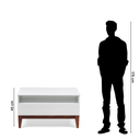 Ver imagem 4 de Mesa de Centro 100% MDF 80cm 1 Gaveta Fresh Branco