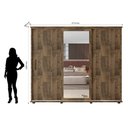 Ver imagem 2 de Roupeiro/Armário/Guarda Roupas/Organizador PAN Com 3 Portas de Correr 4 Gavetas Com Corrediças Teles