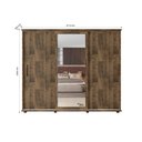 Ver imagem 3 de Roupeiro/Armário/Guarda Roupas/Organizador PAN Com 3 Portas de Correr 4 Gavetas Com Corrediças Teles