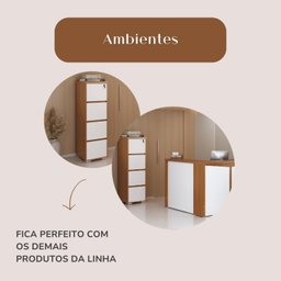 Gaveteiro Alto Arquivo para Pasta Suspensa com Chave, para Escrirório e Recepção - 19