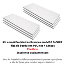 Ver imagem 2 de Kit com 6 Prateleiras (sem Suportes) em Mdp Cor Branca 25x40
