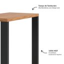 Ver imagem 3 de Mesa de Canto 100% Mdf Industrial F36 Freijó/preto - Dalla Costa