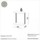 Ver imagem 4 de Mesa de Canto 100% Mdf Industrial F36 Freijó/preto - Dalla Costa