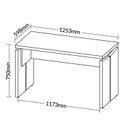 Ver imagem 4 de Escrivaninha Mesa Escritório 1250 Tamburato 100% MDF 125,3cm Freijó e Branco Artany