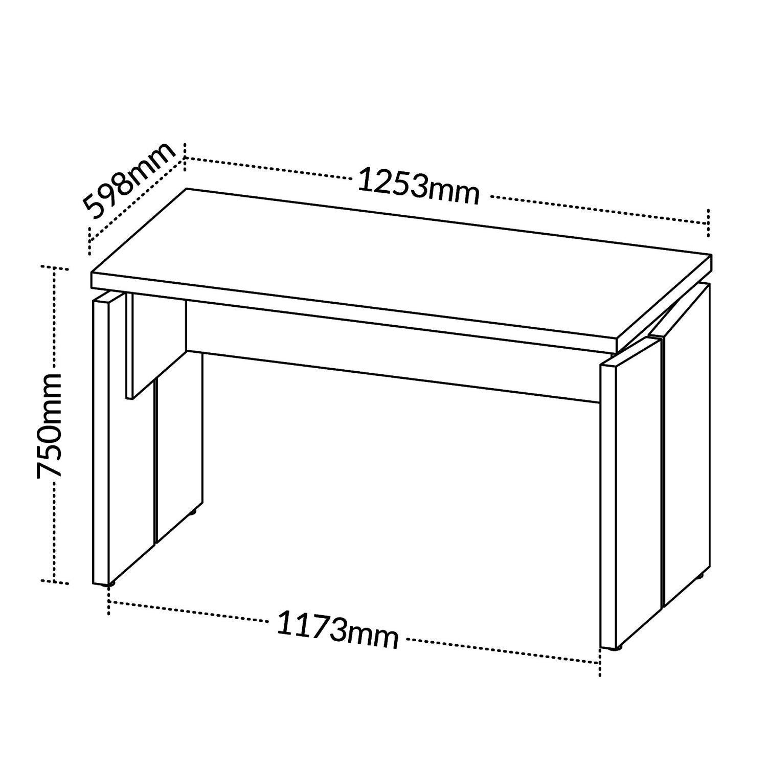 Mesa para Escritório 1250 Tamburato - 4