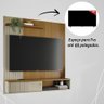 Painel Bancada Suspensa 1 Porta Tvs até 65 Polegadas Aurora - Cumaru/opala - 4