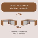 Ver imagem 7 de Escrivaninha Mesa Escritório Diretor em L Escrivaninha Porta de Correr e Caixa de Tomada