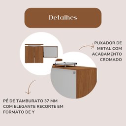 Mesa para Escritório Diretor em L Escrivaninha Porta de Correr e Caixa de Tomada - 11